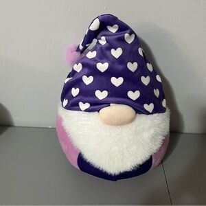 3/25$(Mix) Squishmallow Nefen the Gnome 11” Valentines Purple Hearts